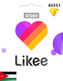 Likee 43551 Diamonds USD1000 (JD)